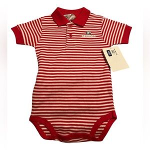 Georgia Bulldogs UGA Striped Baby Onesie